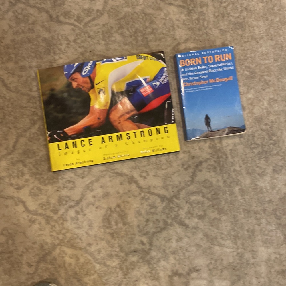 Lance Armstrong, images of a champion photo & coffee table book. Born to run set